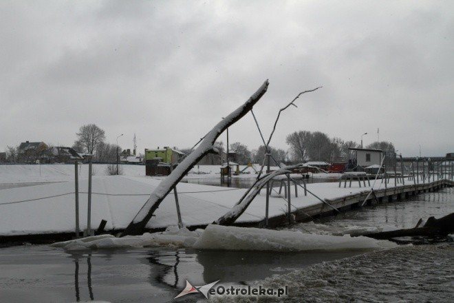 Ogromny konar uderzył w pomost (21.01.2011) - zdjęcie #25 - eOstroleka.pl