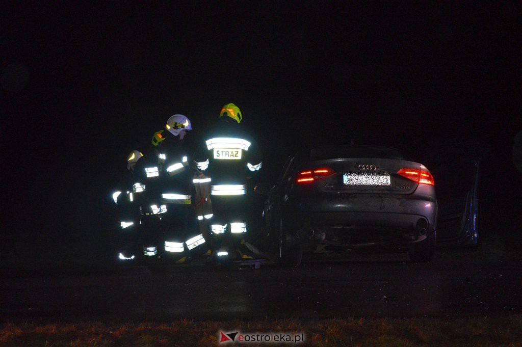 Wypadek w Chrostowie (gm. Troszyn) [13.01.2022] - zdjęcie #3 - eOstroleka.pl