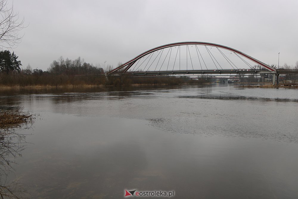 Wysoki poziom wody na Narwi w Ostrołęce [04.03.2022] - zdjęcie #10 - eOstroleka.pl