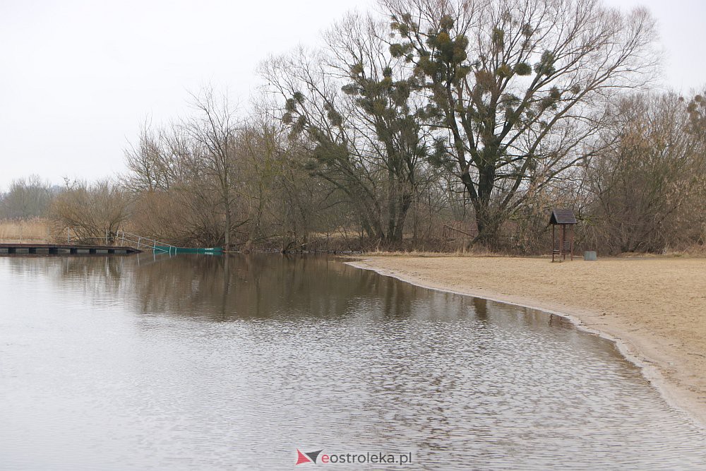 Wysoki poziom wody na Narwi w Ostrołęce [04.03.2022] - zdjęcie #17 - eOstroleka.pl