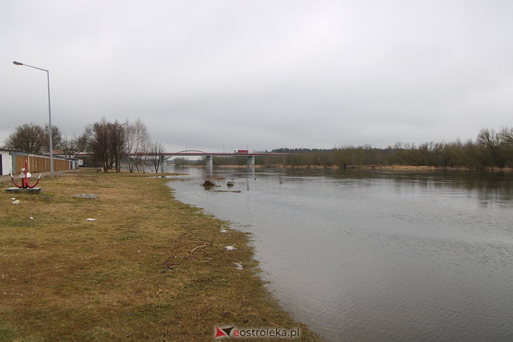 Wysoki poziom wody na Narwi w Ostrołęce [04.03.2022] - zdjęcie #36 - eOstroleka.pl