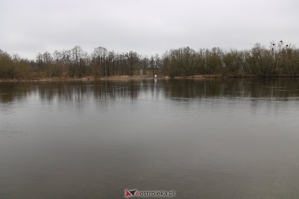 Wysoki poziom wody na Narwi w Ostrołęce [04.03.2022] - zdjęcie #39 - eOstroleka.pl