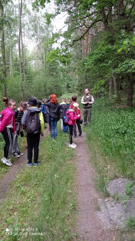 Uczniowie Szkoły Podstawowej nr 4 na lekcji przyrody w lesie - zdjęcie #3 - eOstroleka.pl