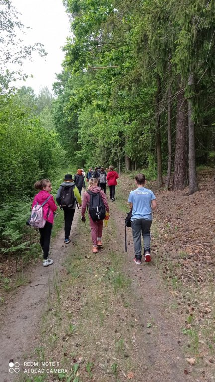 Uczniowie Szkoły Podstawowej nr 4 na lekcji przyrody w lesie - zdjęcie #10 - eOstroleka.pl