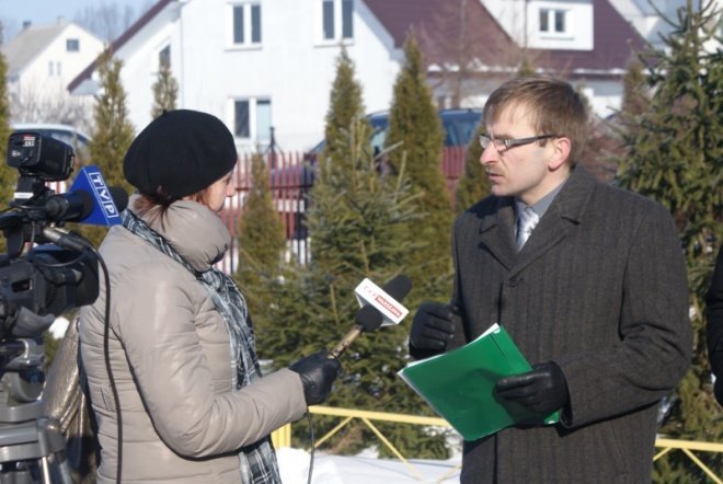 Protest rodziców w Olszewce (1.02.2011) - zdjęcie #12 - eOstroleka.pl