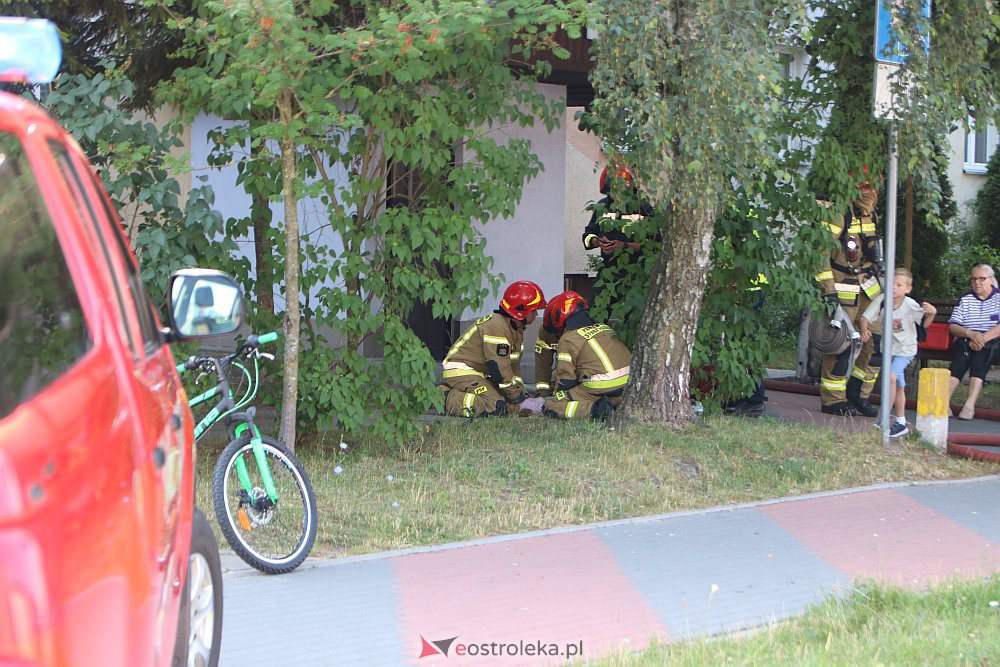 Pożar w bloku przy Blachnickiego. Strażacy reanimowali psa [21.07.2022] - zdjęcie #14 - eOstroleka.pl