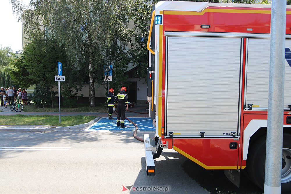 Pożar w bloku przy Blachnickiego. Strażacy reanimowali psa [21.07.2022] - zdjęcie #19 - eOstroleka.pl