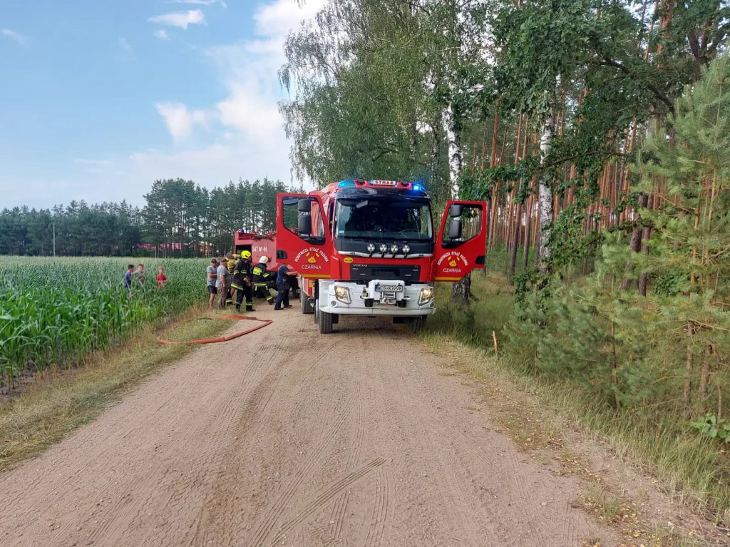 Pożar lasu w Cuplu, gm. Czarnia [22.07.2022] - zdjęcie #11 - eOstroleka.pl