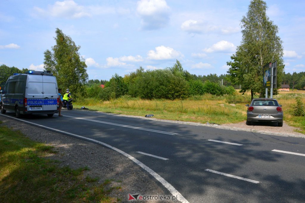 Wypadek na DK 53 z udziałem motocyklisty [15.08.2022] - zdjęcie #5 - eOstroleka.pl
