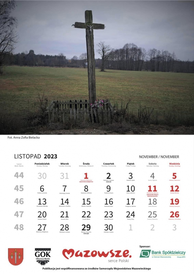 Kalendarz promujący gminę Olszewo-Borki - zdjęcie #1 - eOstroleka.pl