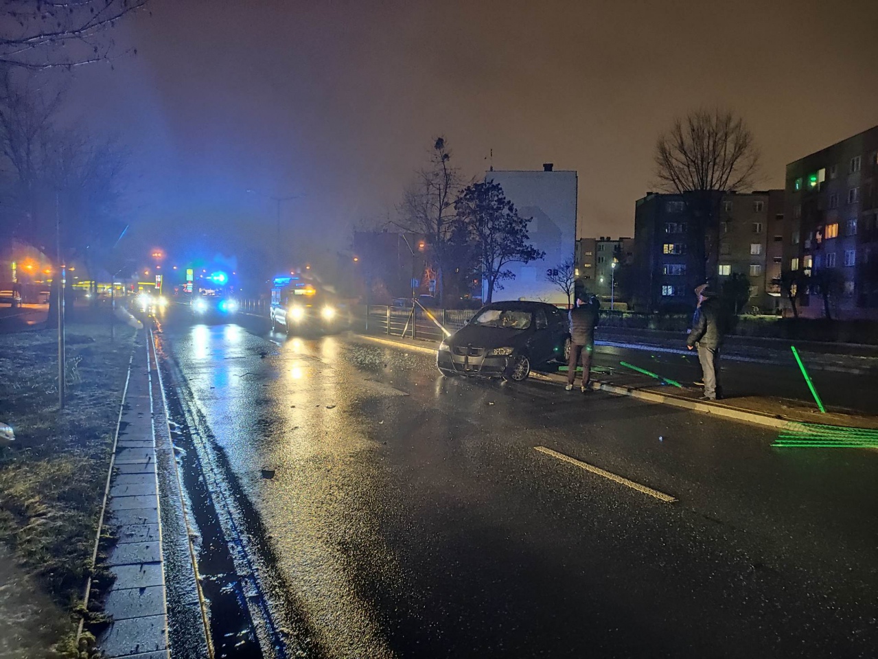 Wypadek na ul. Witosa [18.01.2023] - zdjęcie #2 - eOstroleka.pl
