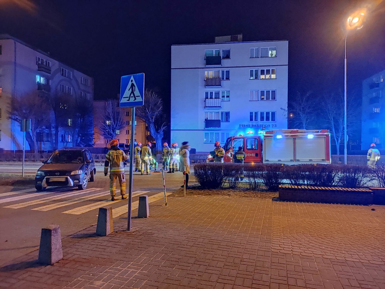 Kraksa na Piłsudskiego. [28.01.2023] - zdjęcie #5 - eOstroleka.pl