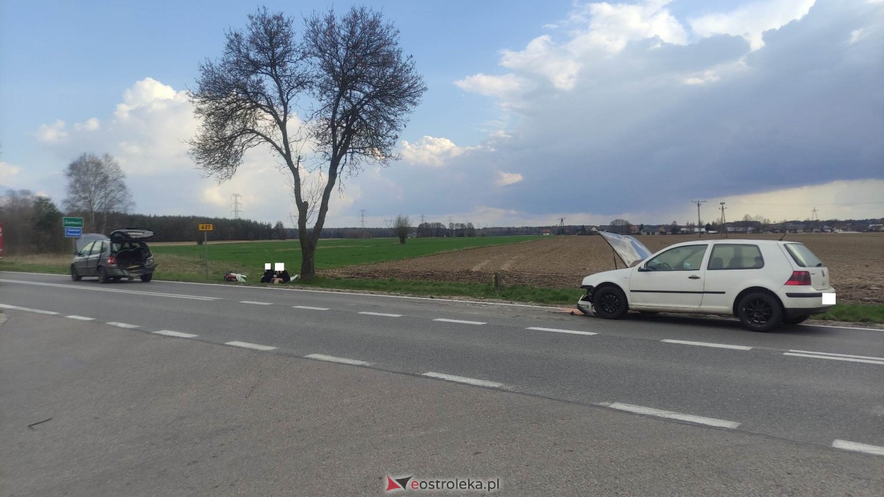 Wypadek w okolicach Drwęczy. Jedną osobę zabrano do szpitala [09.04.2023] - zdjęcie #1 - eOstroleka.pl