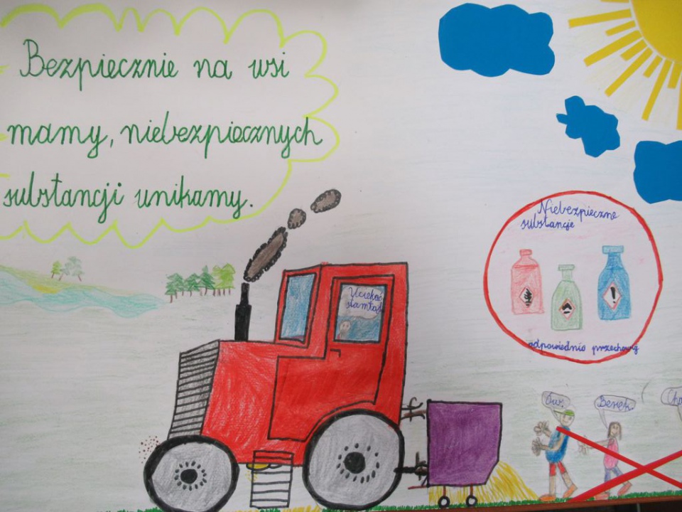 Perwszy etap XIII edycji Ogólnopolskiego Konkursu Plastycznego dla dzieci  „Bezpiecznie na wsi mamy, niebezpiecznych substancji unikamy” [27.04.2023] - zdjęcie #11 - eOstroleka.pl