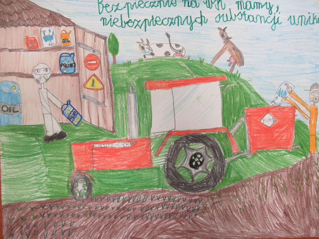 Perwszy etap XIII edycji Ogólnopolskiego Konkursu Plastycznego dla dzieci  „Bezpiecznie na wsi mamy, niebezpiecznych substancji unikamy” [27.04.2023] - zdjęcie #10 - eOstroleka.pl