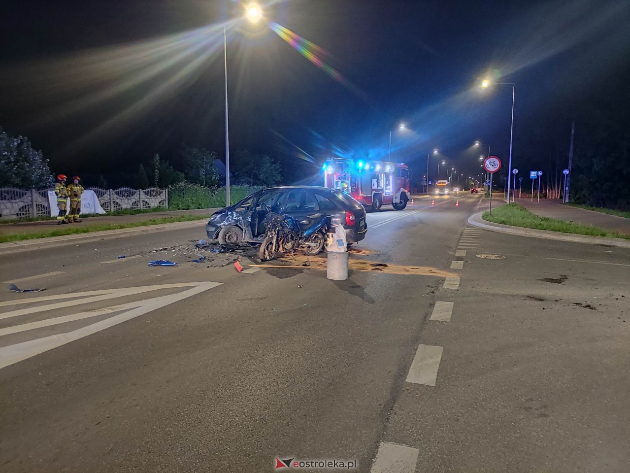 Poważny wypadek na Słowackiego. Ucierpiał motocyklista [13.05.2023] - zdjęcie #4 - eOstroleka.pl