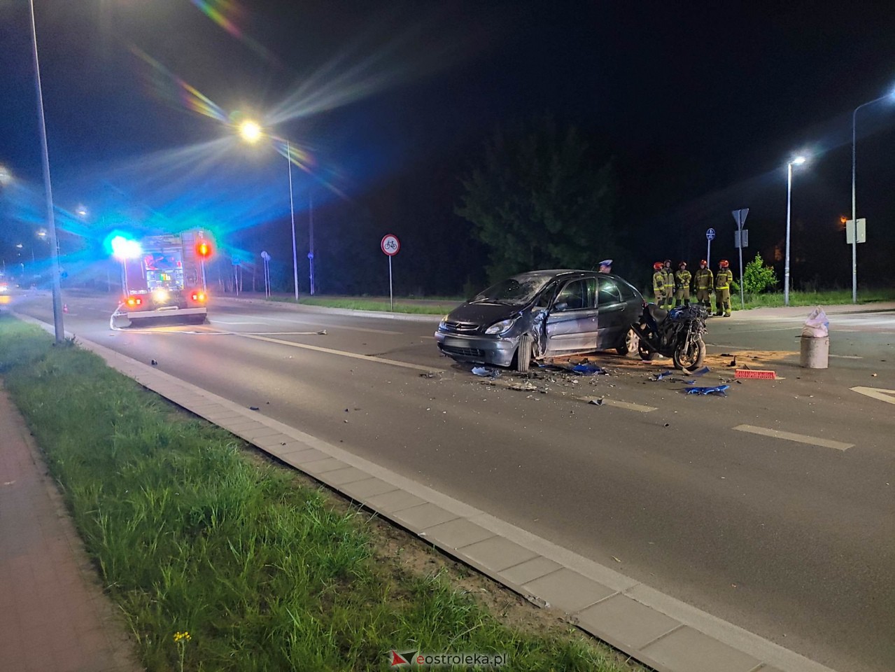 Poważny wypadek na Słowackiego. Ucierpiał motocyklista [13.05.2023] - zdjęcie #11 - eOstroleka.pl