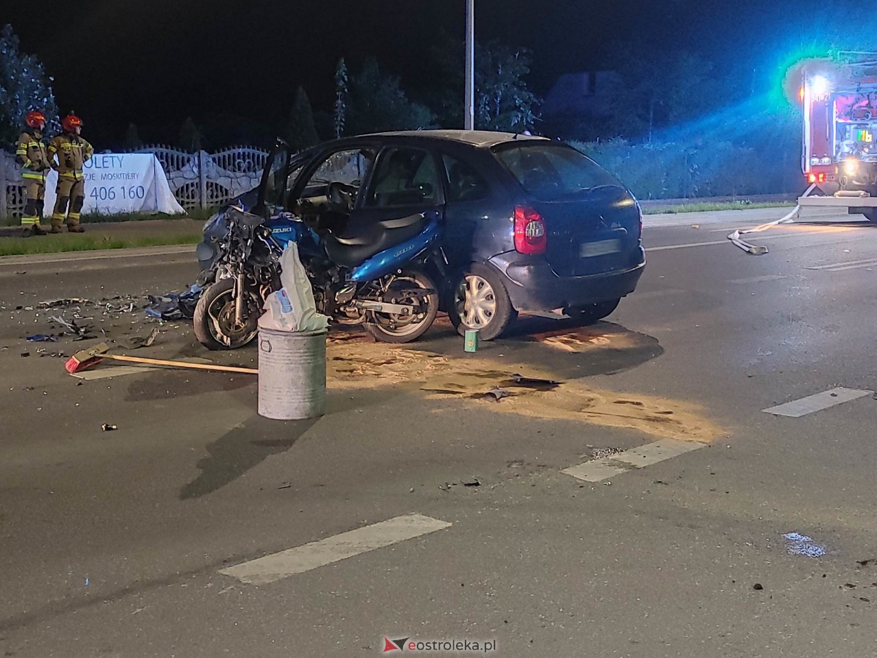 Poważny wypadek na Słowackiego. Ucierpiał motocyklista [13.05.2023] - zdjęcie #6 - eOstroleka.pl