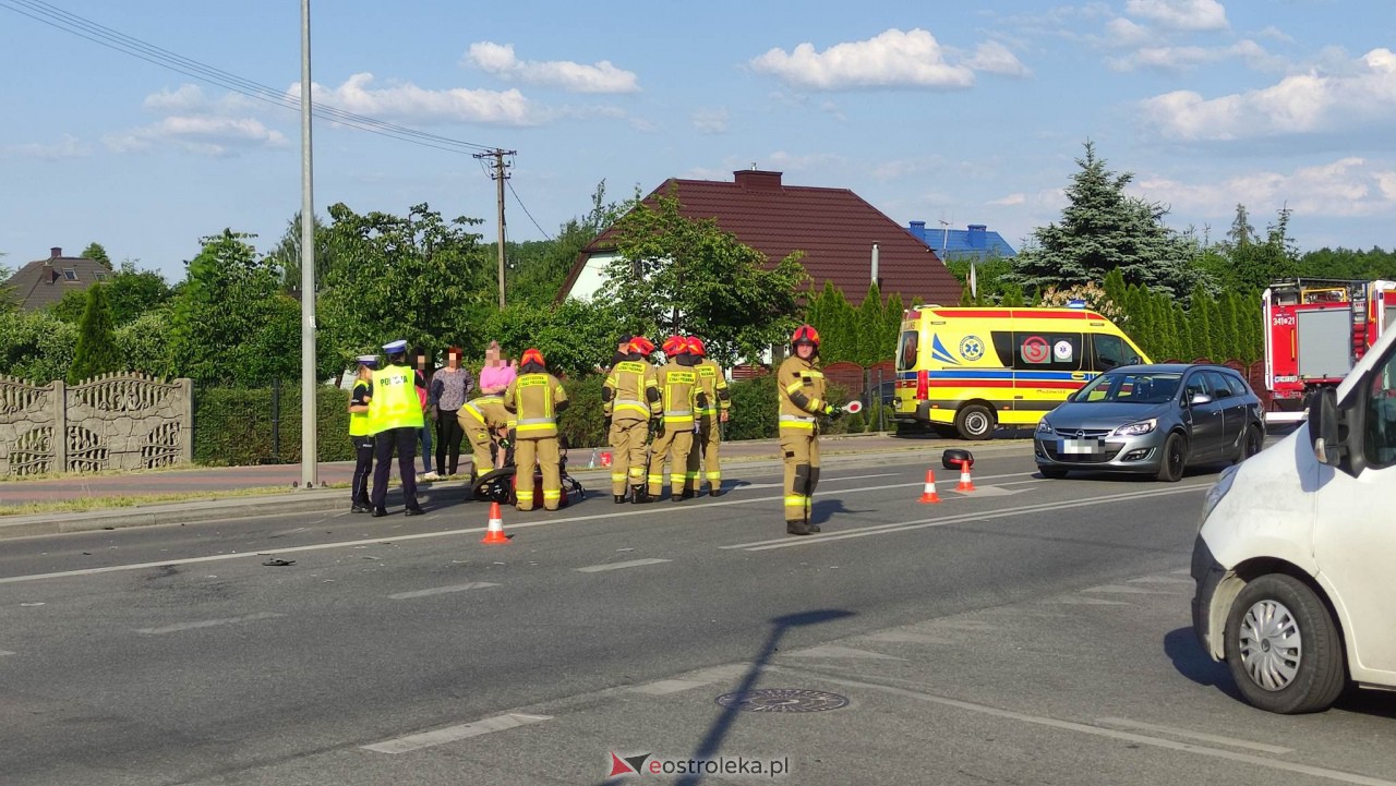 Wypadek na Słowackiego. Ucierpiał motocyklista [07.06.2023] - zdjęcie #7 - eOstroleka.pl