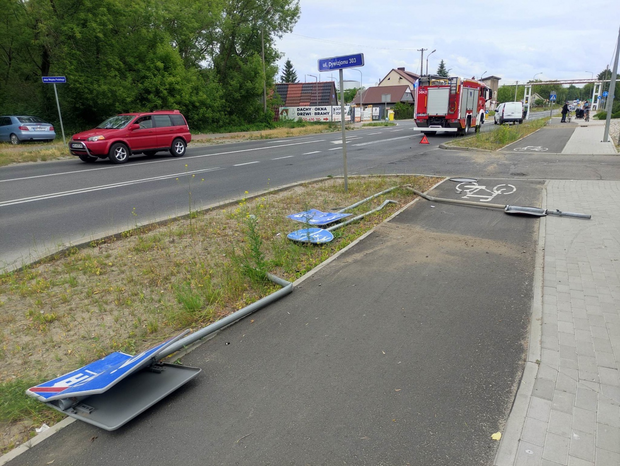 Poważny wypadek na Alei Wojska Polskiego [13.06.2023] - zdjęcie #10 - eOstroleka.pl