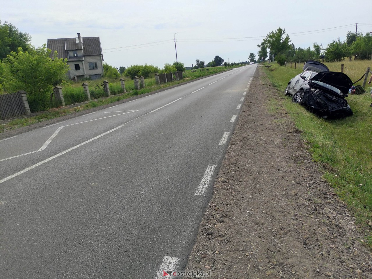 Kolizja w Dylewie [24.06.2023] - zdjęcie #4 - eOstroleka.pl