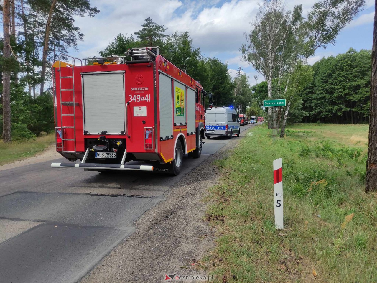 Wypadek w Siarczej Łące [17.07.2023] - zdjęcie #7 - eOstroleka.pl