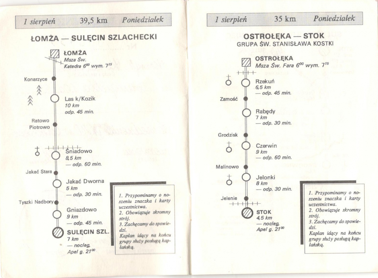 Pielgrzymka na Jasną Górę 1994 - legitymacja  - zdjęcie #11 - eOstroleka.pl