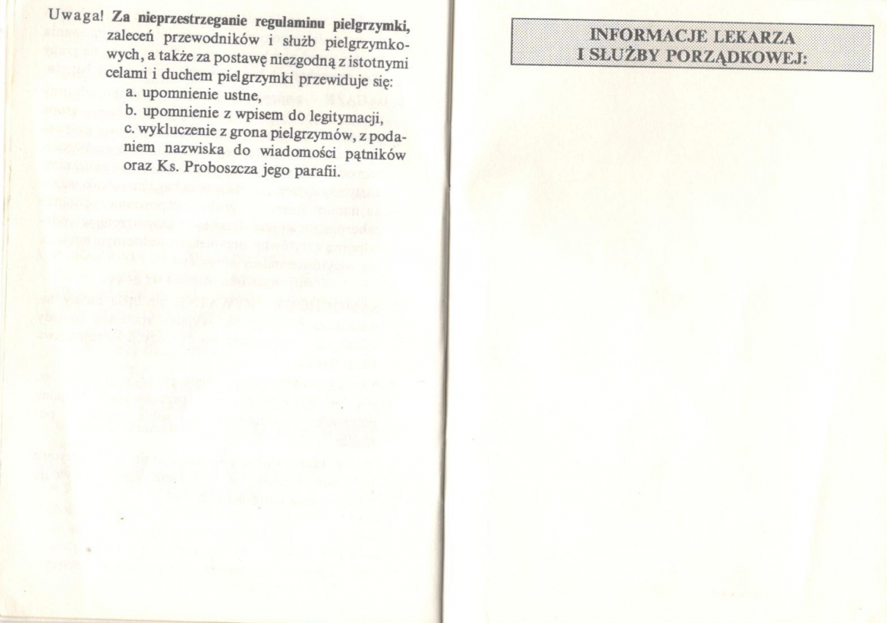 Pielgrzymka na Jasną Górę 1994 - legitymacja  - zdjęcie #1 - eOstroleka.pl
