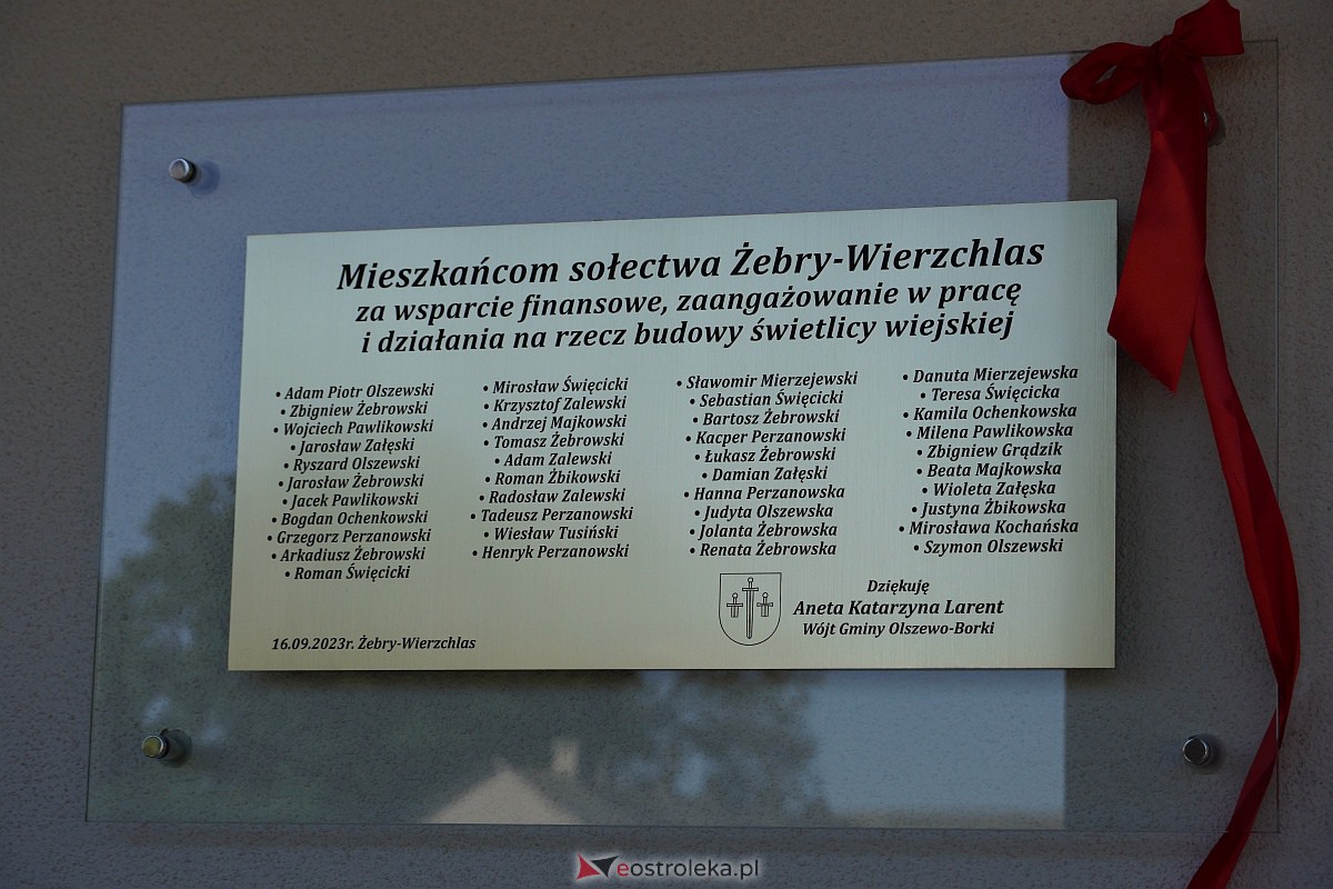 Nowa świetlica w miejscowości Żebry-Wierzchlas oficjalnie otwarta [16.09.2023] - zdjęcie #58 - eOstroleka.pl