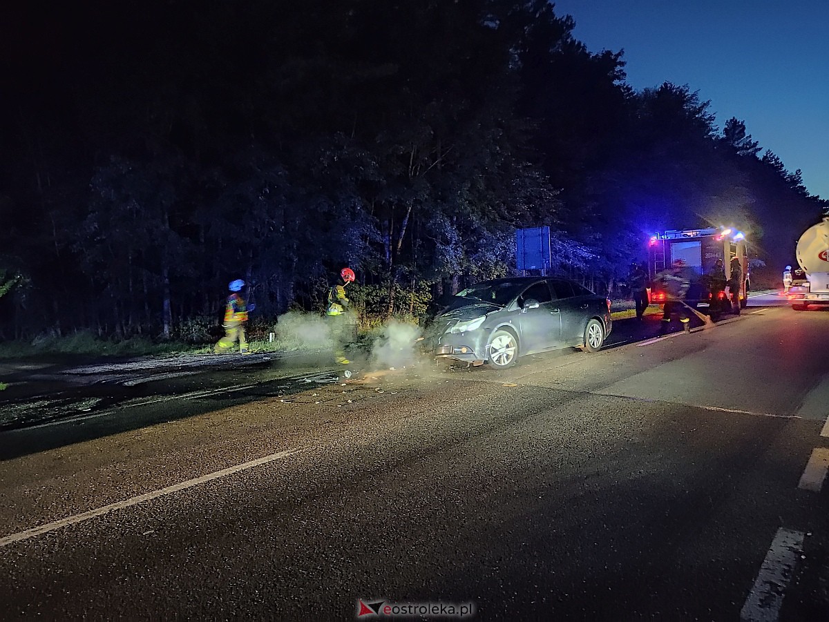 Wypadek na DK-61 między Ostrołęką a Łomżą [25.09.2023] - zdjęcie #10 - eOstroleka.pl