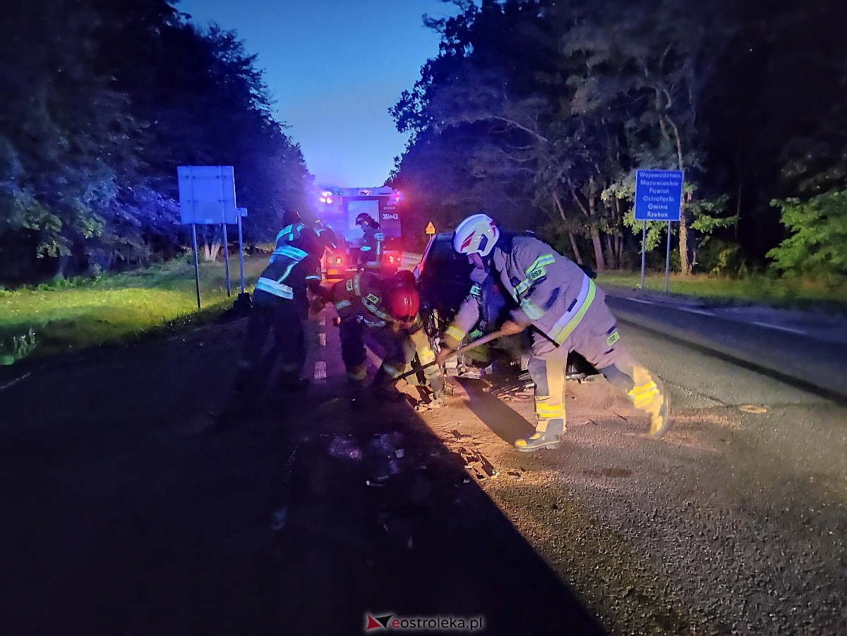 Wypadek na DK-61 między Ostrołęką a Łomżą [25.09.2023] - zdjęcie #1 - eOstroleka.pl