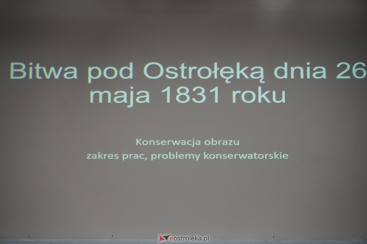 Konferencja podsumowująca projekt konserwacji obrazu Bitwa pod Ostrołęką Karola Malankiewicza [15.11.2023] - zdjęcie #16 - eOstroleka.pl