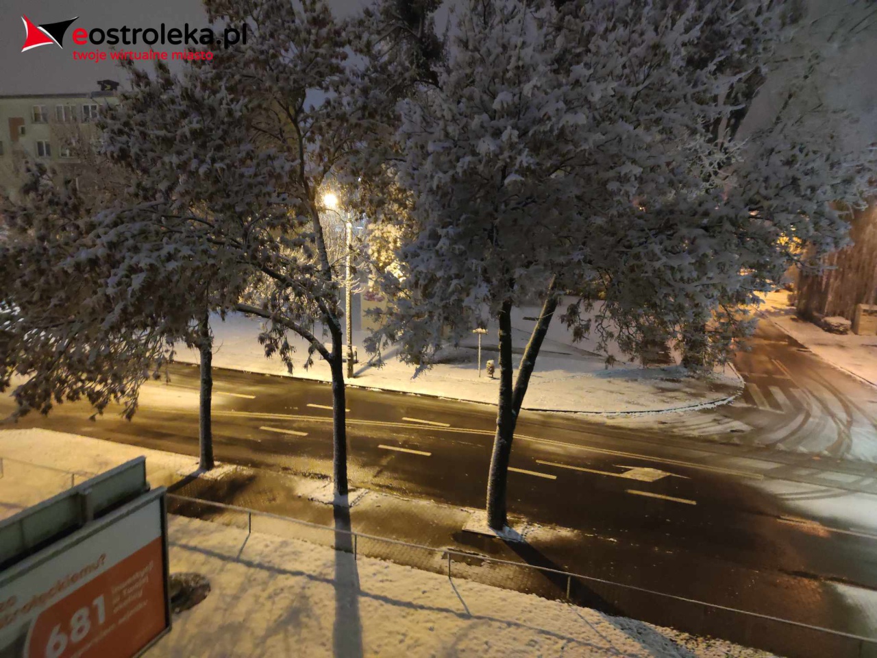 Pierwsza oznaka zimy w Ostrołęce 2023 [18.11.2023] - zdjęcie #8 - eOstroleka.pl