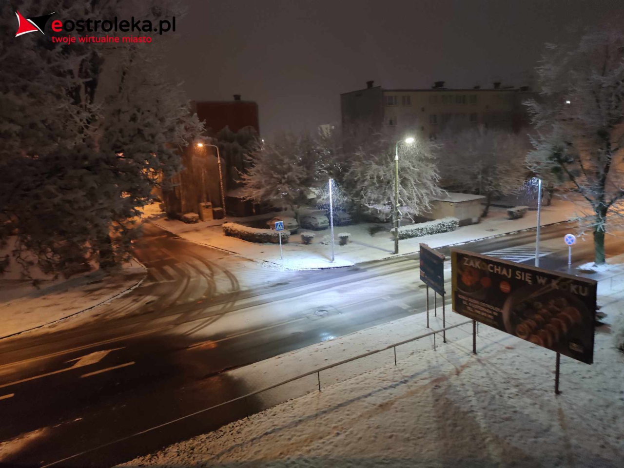 Pierwsza oznaka zimy w Ostrołęce 2023 [18.11.2023] - zdjęcie #4 - eOstroleka.pl