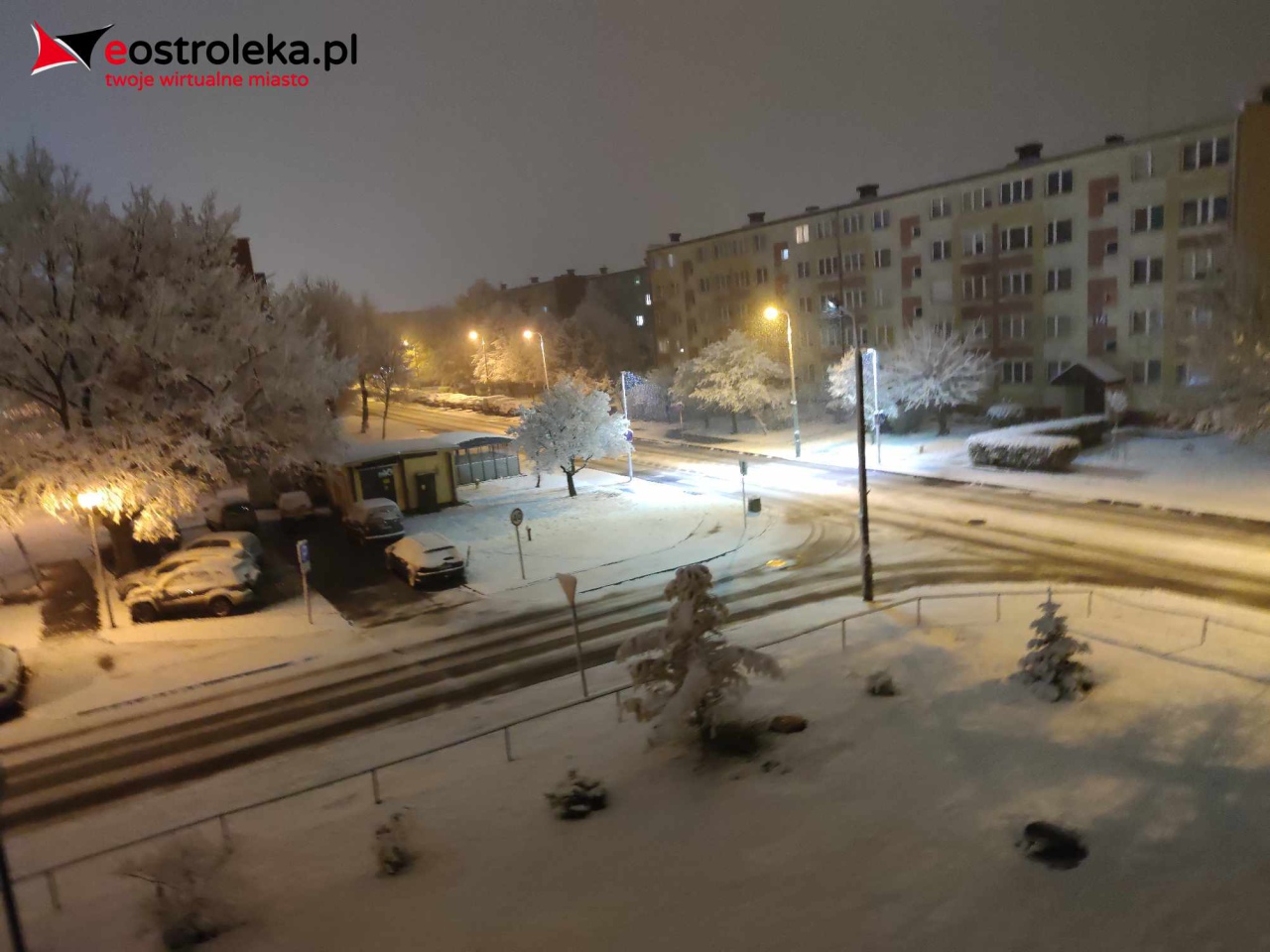 Pierwsza oznaka zimy w Ostrołęce 2023 [18.11.2023] - zdjęcie #1 - eOstroleka.pl