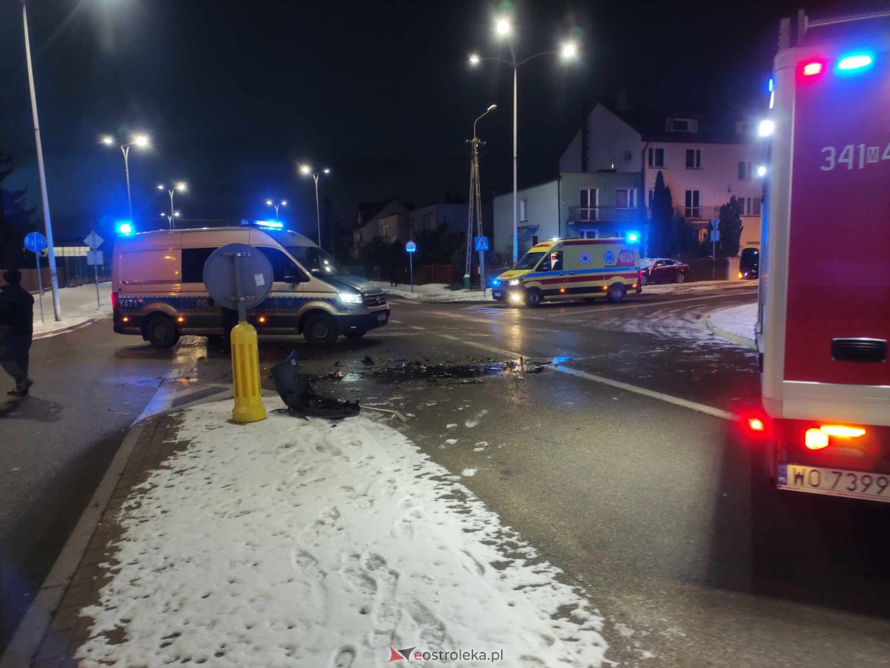 Uwaga kierowcy! Wypadek na ulicy Korczaka w Ostrołęce [05.12.2023] - zdjęcie #2 - eOstroleka.pl