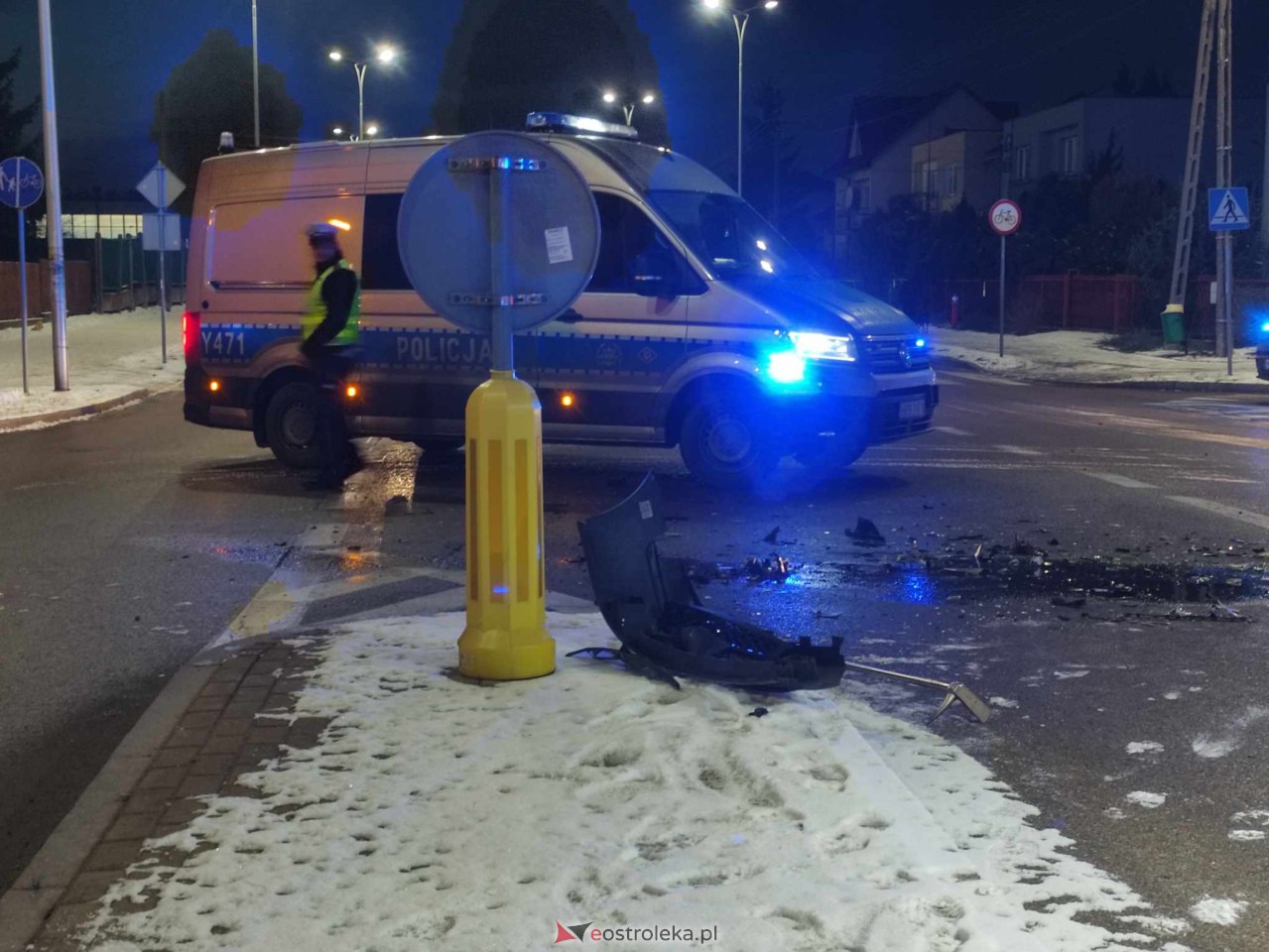 Uwaga kierowcy! Wypadek na ulicy Korczaka w Ostrołęce [05.12.2023] - zdjęcie #5 - eOstroleka.pl