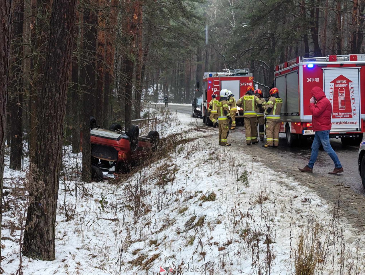 Wypadek w Kierzku [11.12.2023] - zdjęcie #1 - eOstroleka.pl