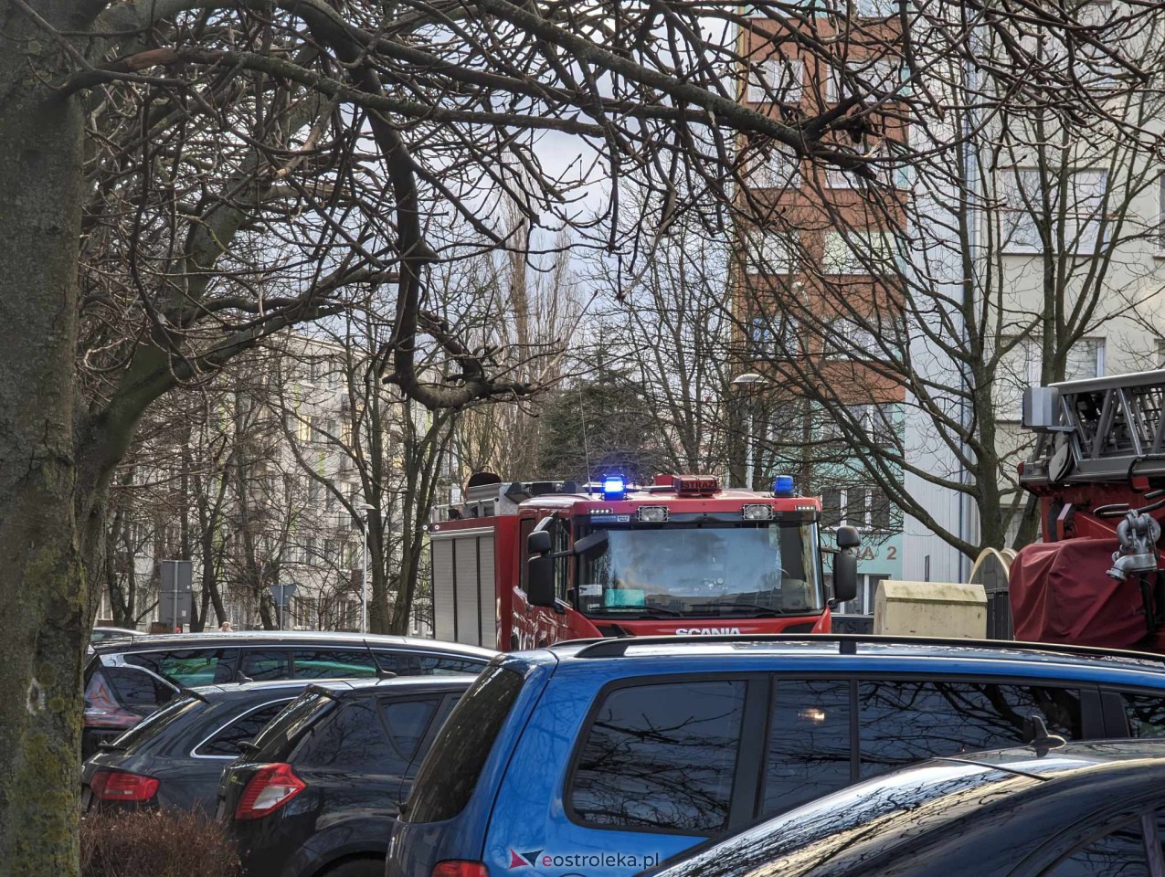 Interwencja strażaków przy Starosty Kosa [27.12.2023] - zdjęcie #7 - eOstroleka.pl