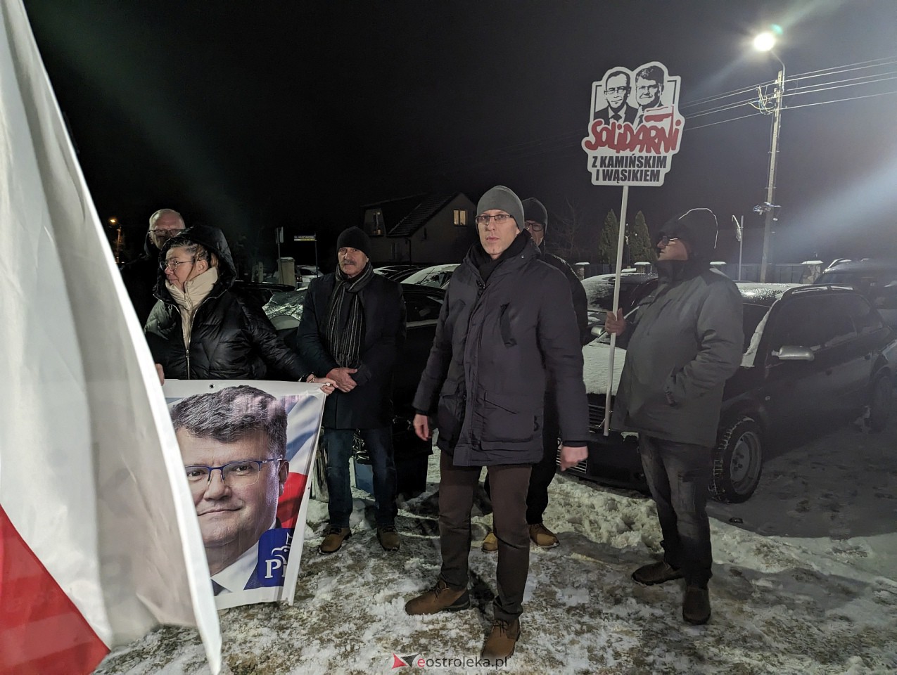Manifestacja w Przytułach Starych w solidarności z Maciejem Wąsikiem [12.01.2023] - zdjęcie #46 - eOstroleka.pl
