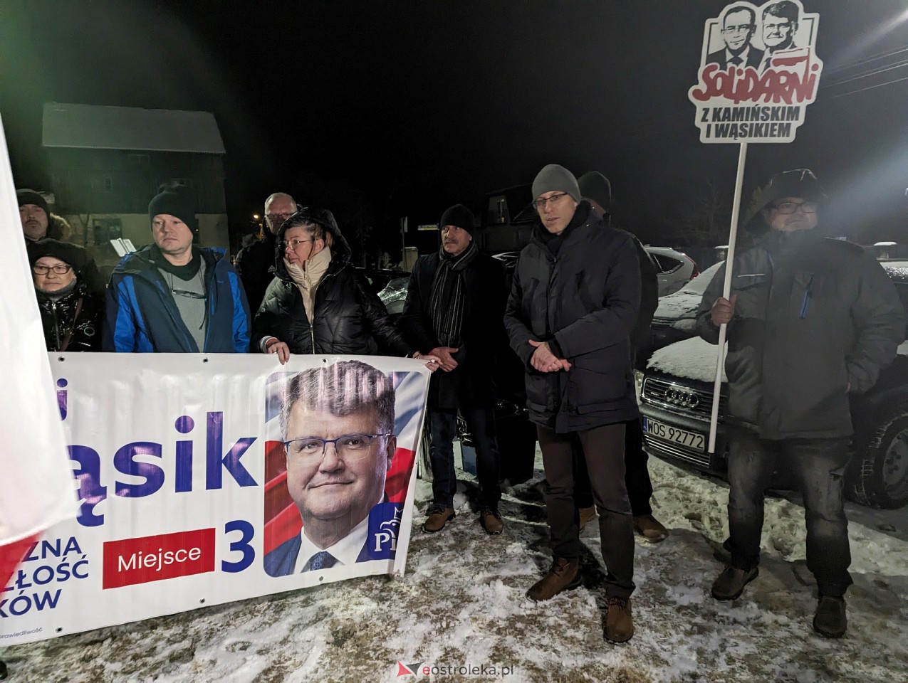 Manifestacja w Przytułach Starych w solidarności z Maciejem Wąsikiem [12.01.2023] - zdjęcie #45 - eOstroleka.pl