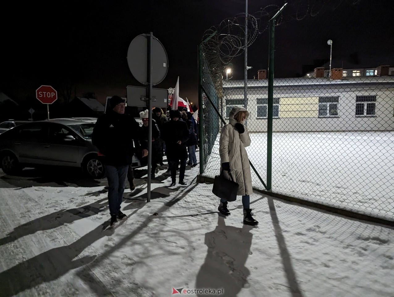 Manifestacja w Przytułach Starych w solidarności z Maciejem Wąsikiem [12.01.2023] - zdjęcie #13 - eOstroleka.pl