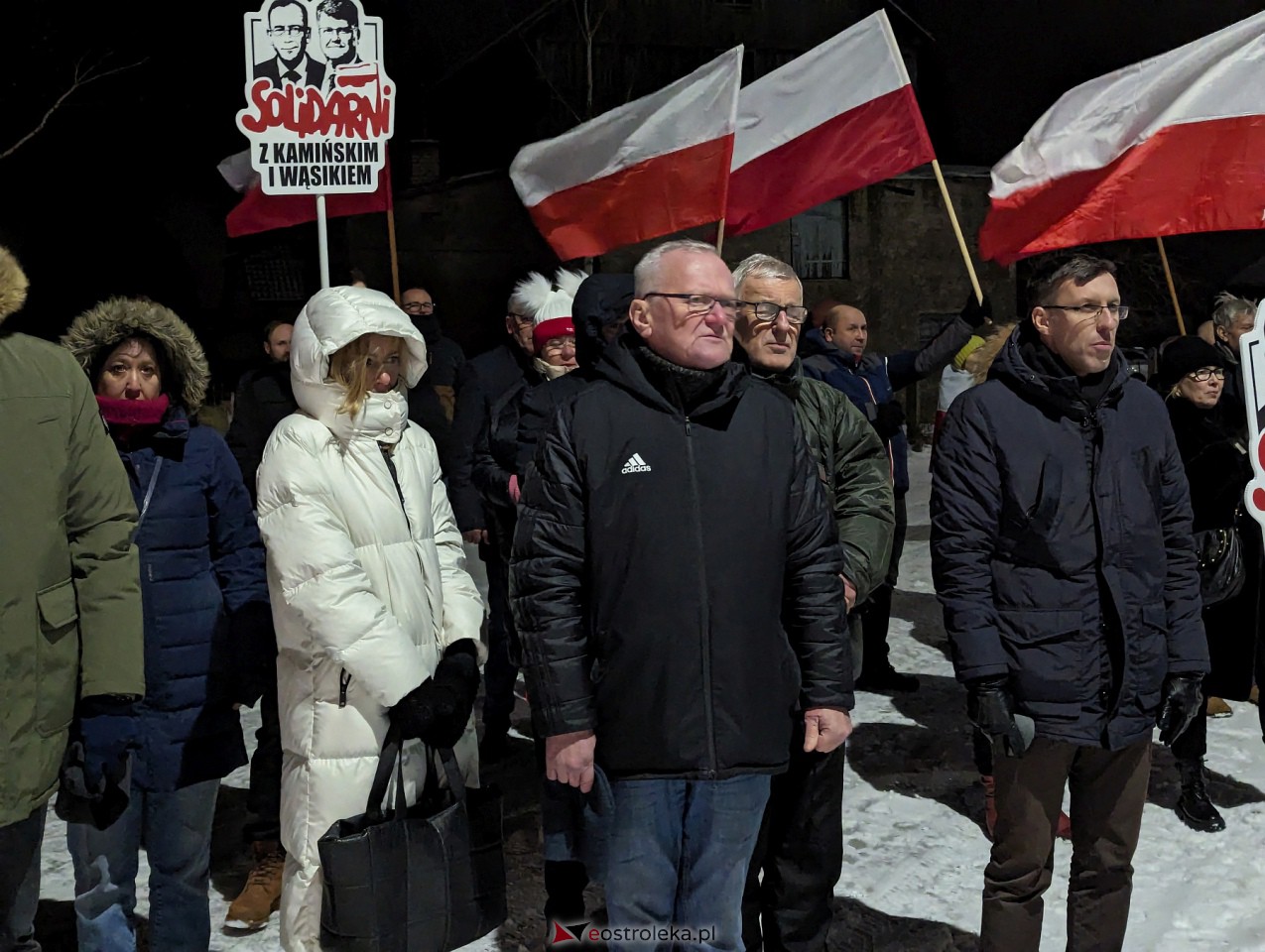 Manifestacja w Przytułach Starych w solidarności z Maciejem Wąsikiem [12.01.2023] - zdjęcie #6 - eOstroleka.pl