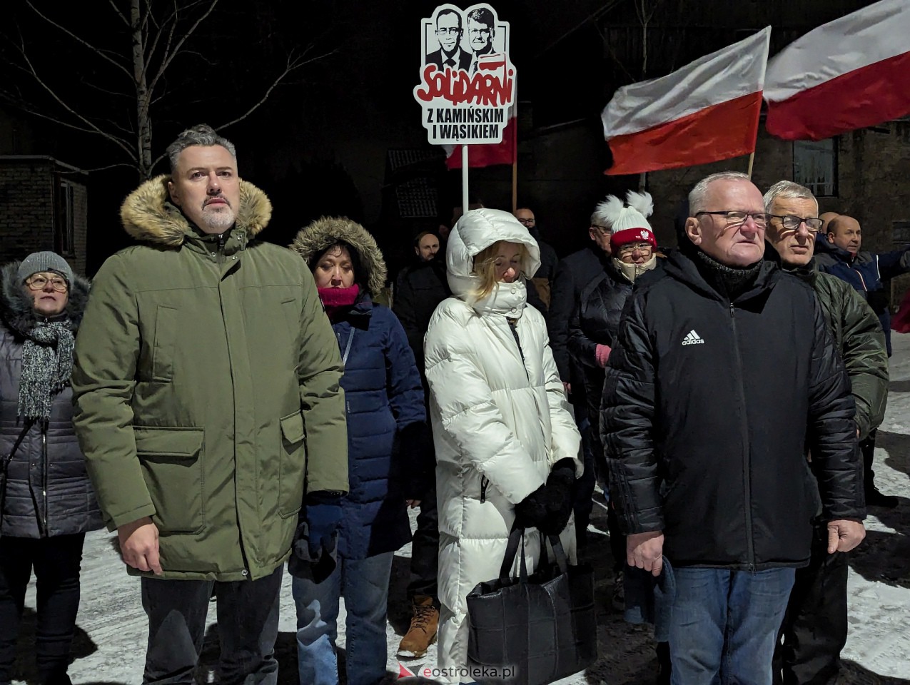 Manifestacja w Przytułach Starych w solidarności z Maciejem Wąsikiem [12.01.2023] - zdjęcie #5 - eOstroleka.pl
