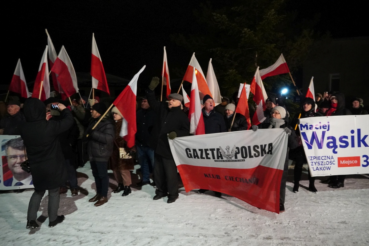 Protest przed ZK w Przytułach Starych [13.01.2024] - zdjęcie #17 - eOstroleka.pl