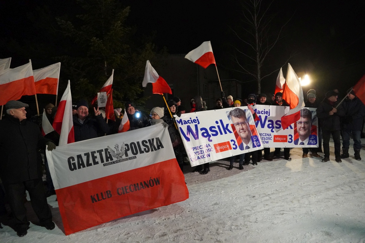Protest przed ZK w Przytułach Starych [13.01.2024] - zdjęcie #22 - eOstroleka.pl