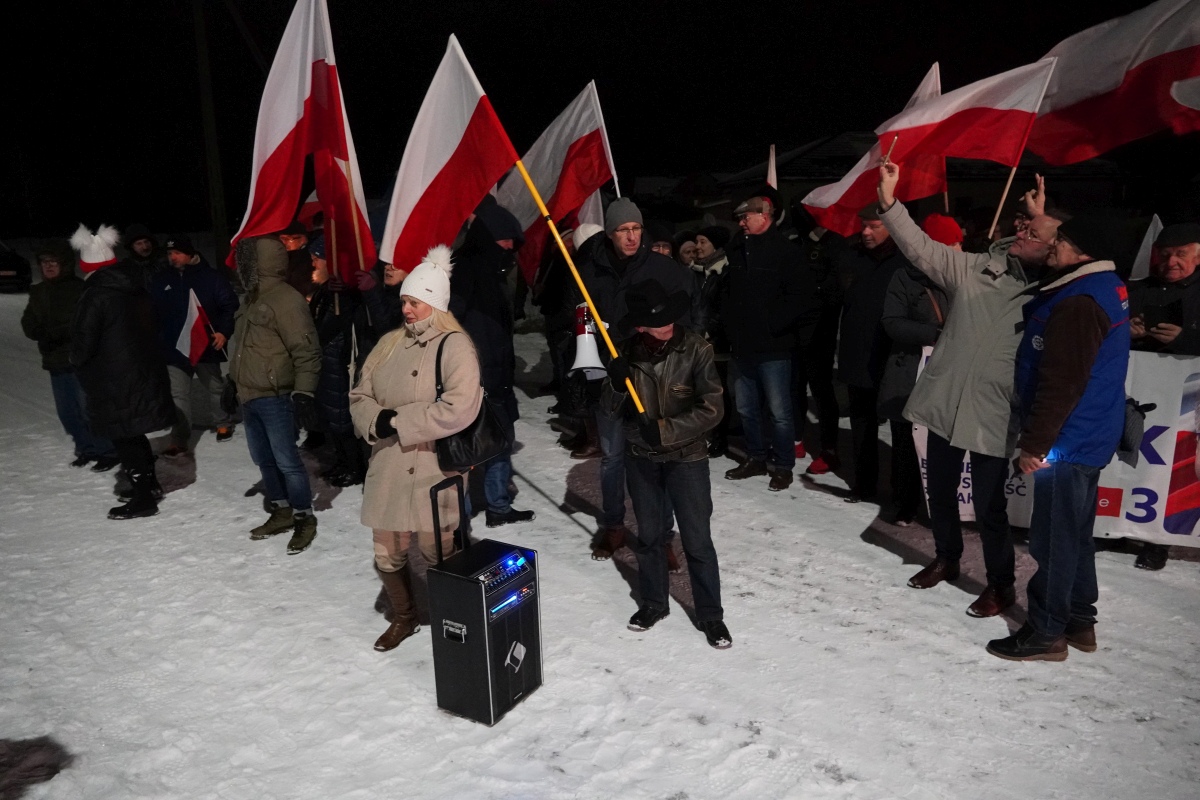 Protest przed ZK w Przytułach Starych [13.01.2024] - zdjęcie #61 - eOstroleka.pl