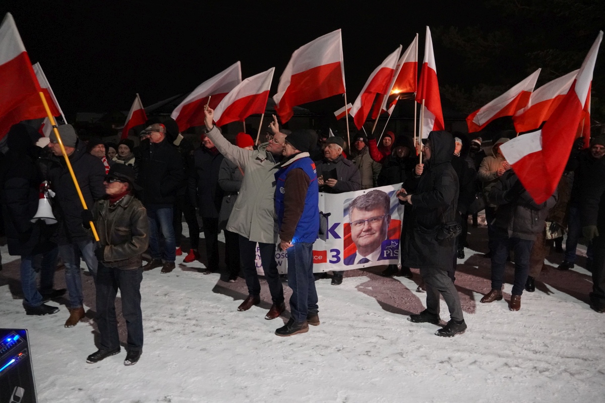 Protest przed ZK w Przytułach Starych [13.01.2024] - zdjęcie #31 - eOstroleka.pl