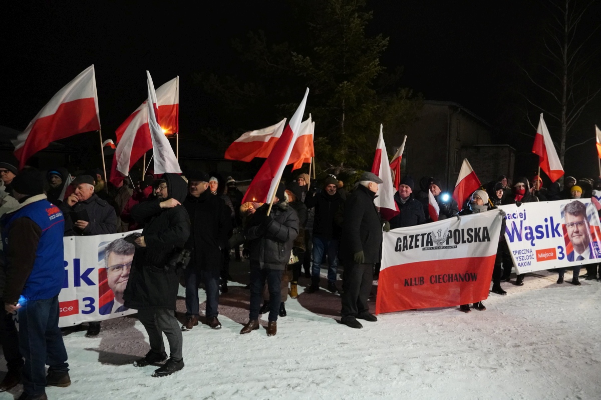 Protest przed ZK w Przytułach Starych [13.01.2024] - zdjęcie #59 - eOstroleka.pl