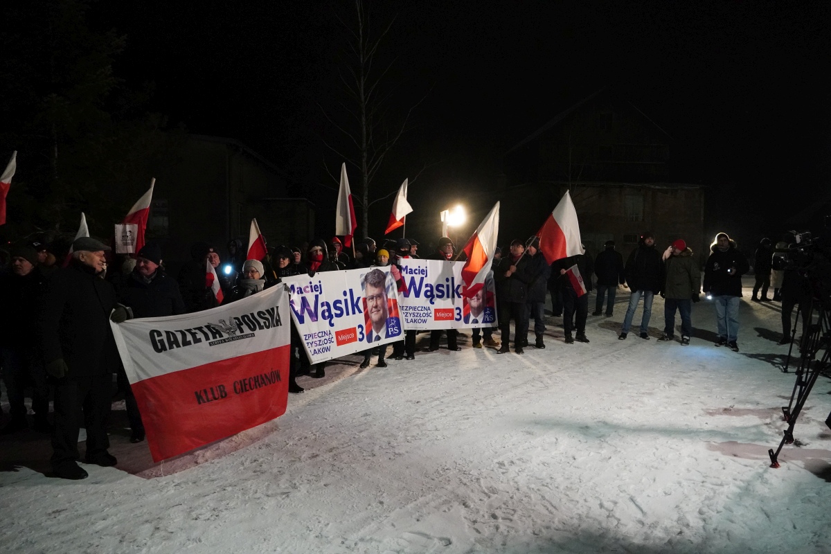 Protest przed ZK w Przytułach Starych [13.01.2024] - zdjęcie #35 - eOstroleka.pl